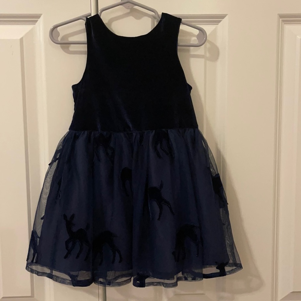 Cat & Jack Toddler Navy Blue Holiday Dress